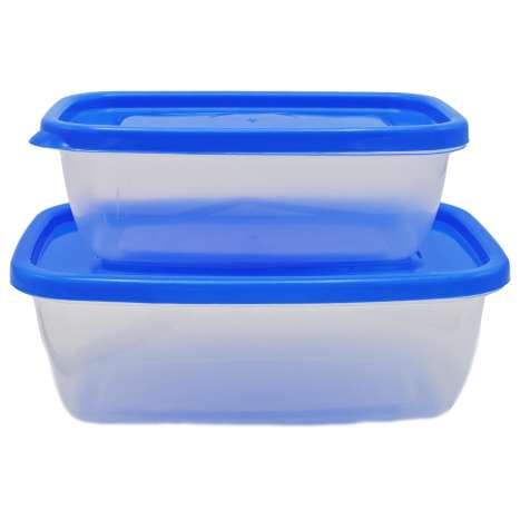 Homeware Essentials Plastic Food Containers (613ml & 1050ml) 2 Pack