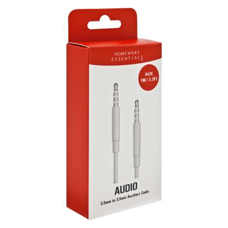 Homeware Essentials Audio AUX Cable (1M)