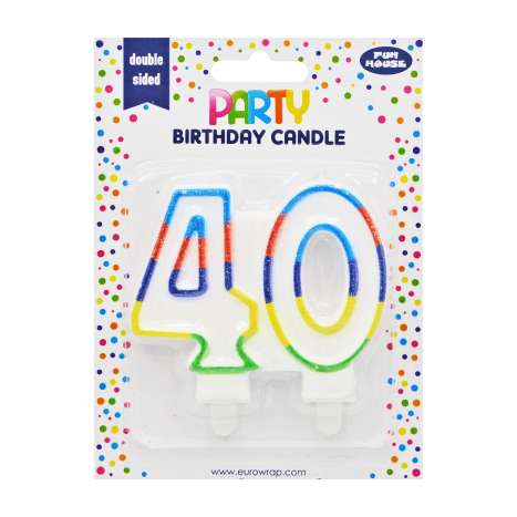 Number 40 Birthday Candle