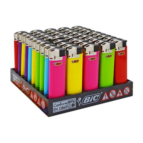BIC Electronic J38 Lighters - Assorted Colours