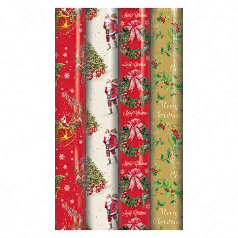 Christmas Wrap 8M (Assorted) - Traditional