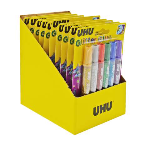 UHU Glitter Glue (10ml) 6 Pack - Assorted Colours