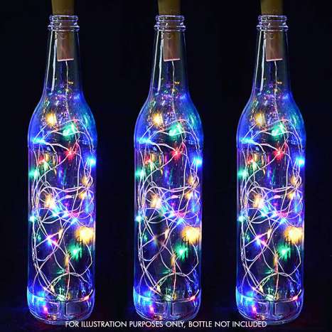 LED Bottle Fairy Lights (140cm) - Warm White / Multi-Coloured