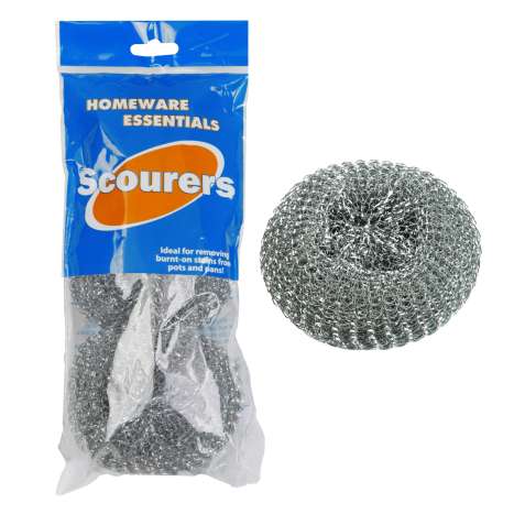 Homeware Essentials Galvanised Steel Scourers 6 Pack