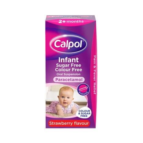 Calpol Infant 2+ Months Sugar Free Colour Free 100ml - Strawberry