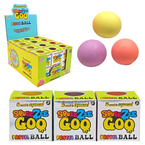 SqueeZee Goo Pastel Ball 6cm - Assorted Colours