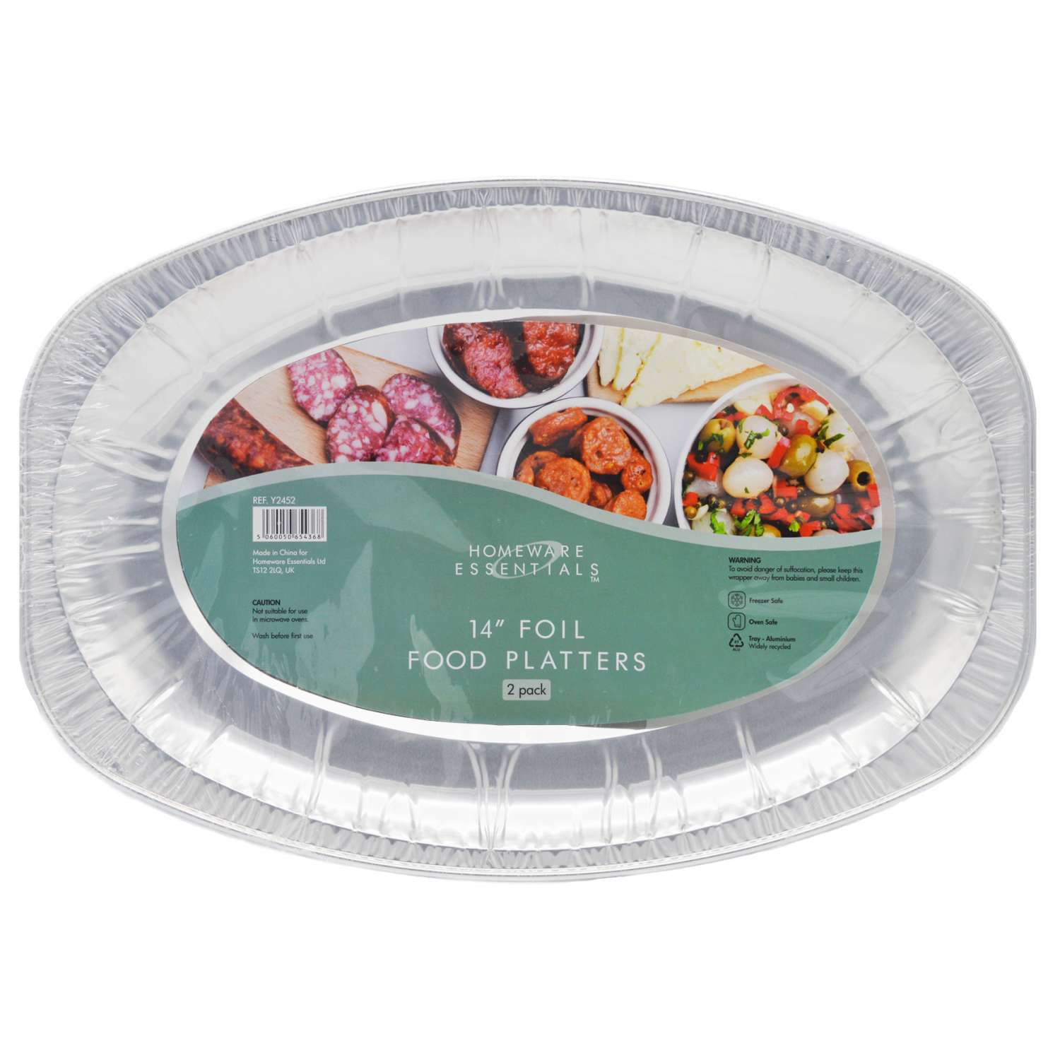 Wholesale Homeware Essentials 14" Foil Food Platters 2 Pack Homeware