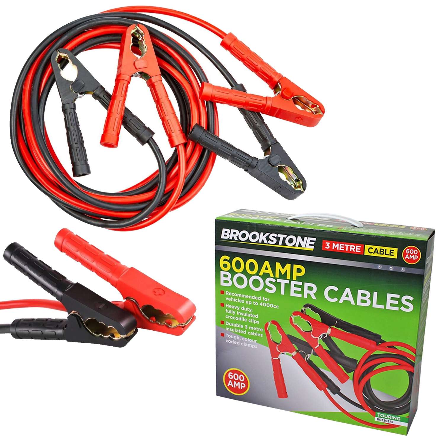 Wholesale Brookstone 600Amp Booster Cables 3M - Homeware Essentials 