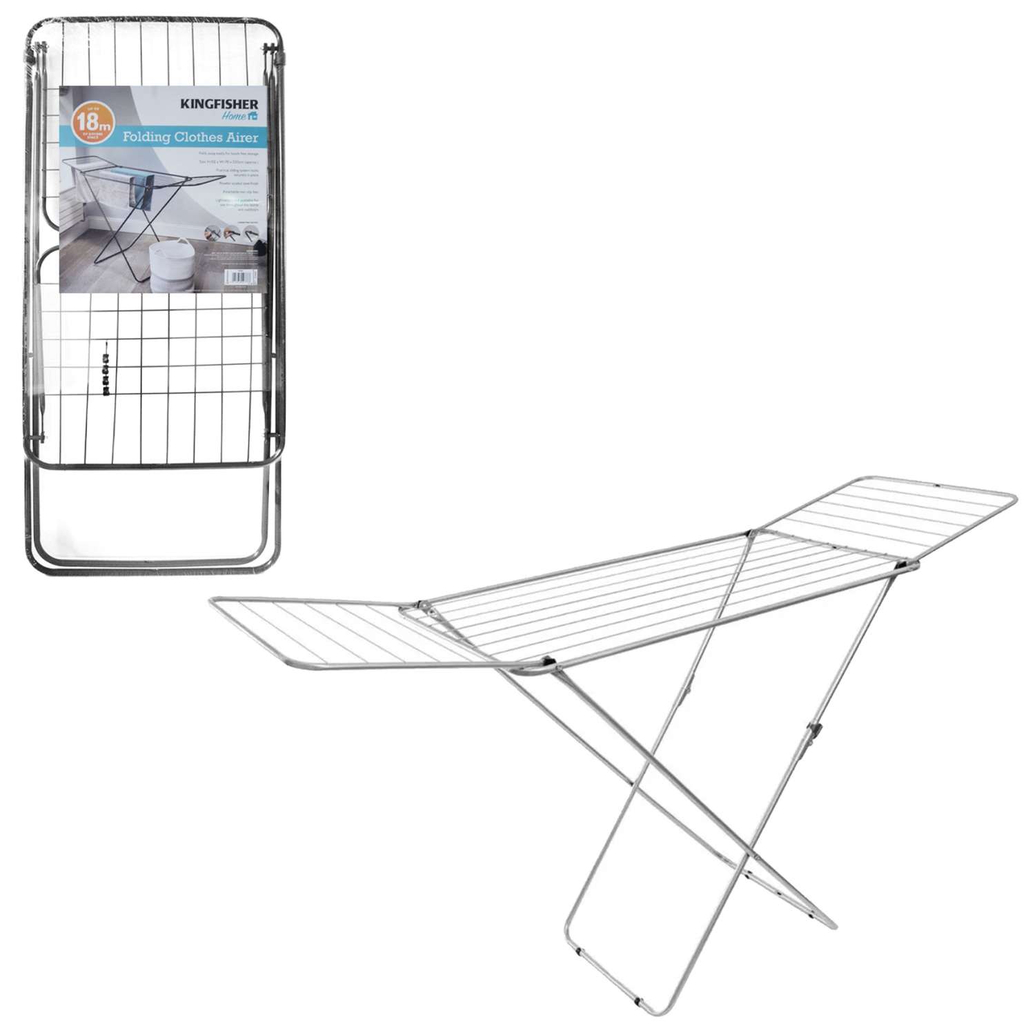 Wholesale Kingfisher Folding Clothes Airer 18m Homeware Essentials