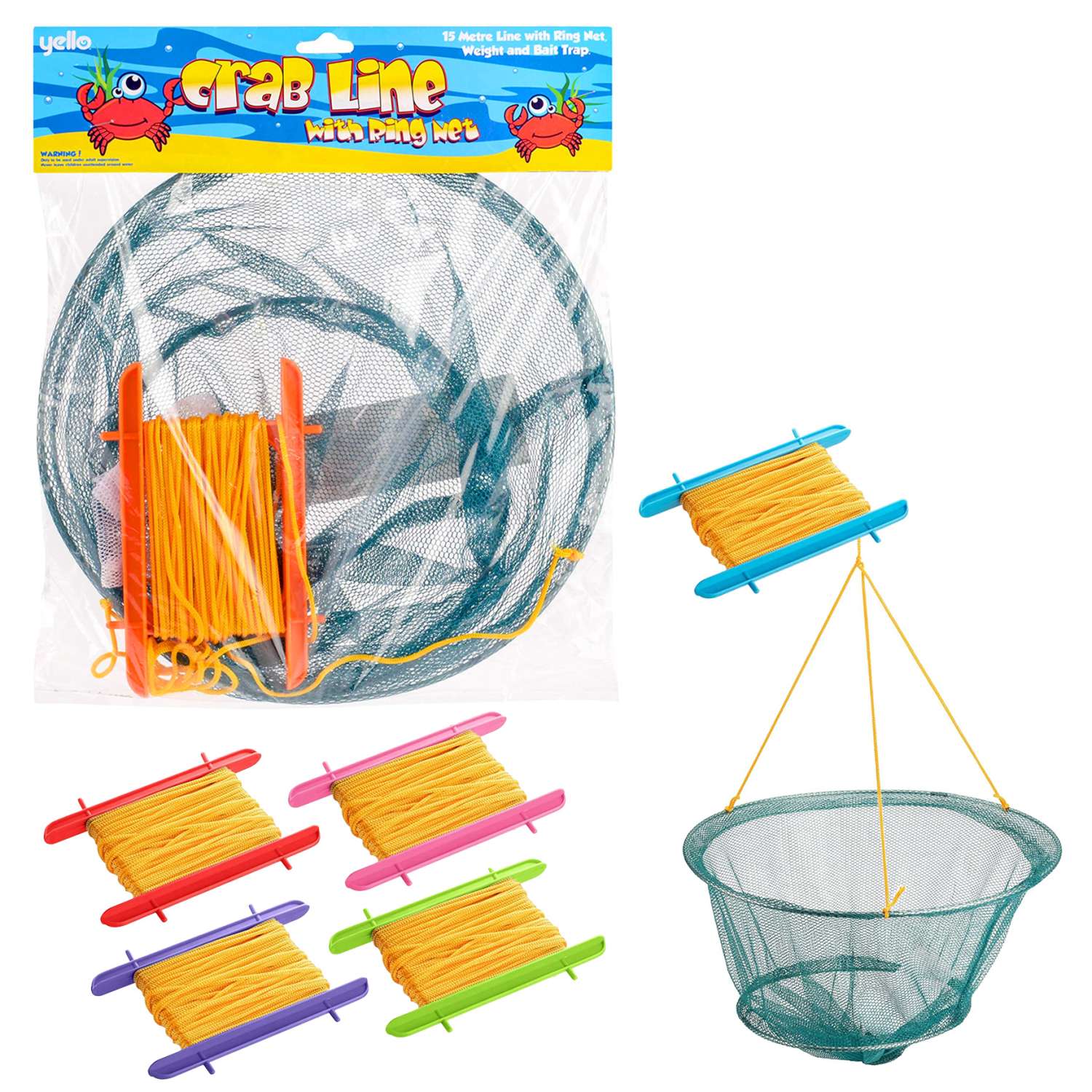 Wholesale Yello Crab Line with Ring Net - Homeware Essentials