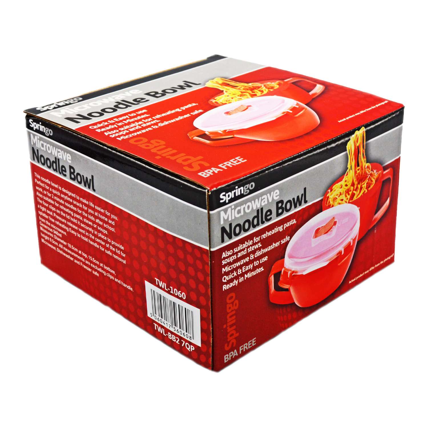 Wholesale Microwavable Noodle Bowl - Red - Homeware Essentials