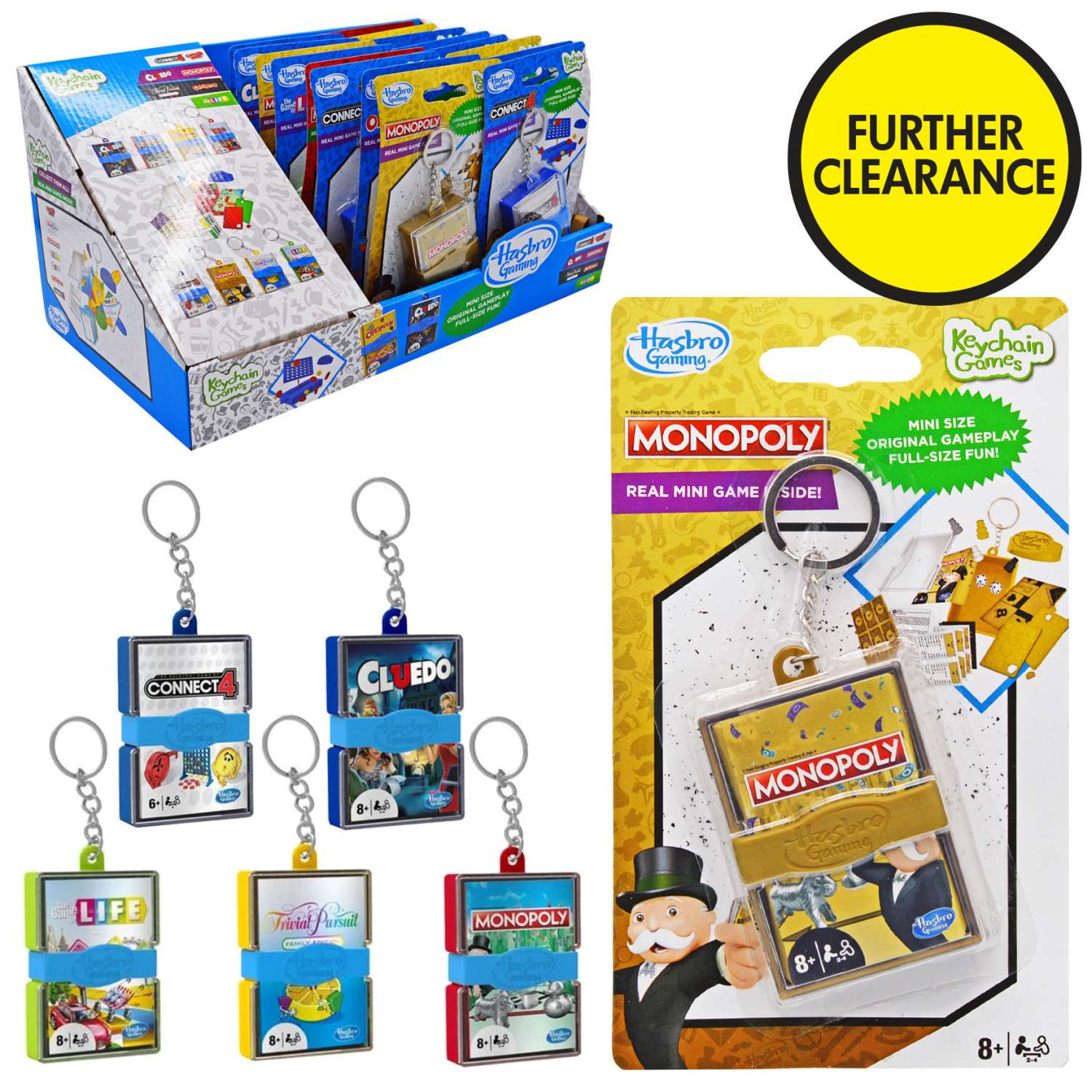 Wholesale Hasbro Mini Game Keychains Homeware Essentials
